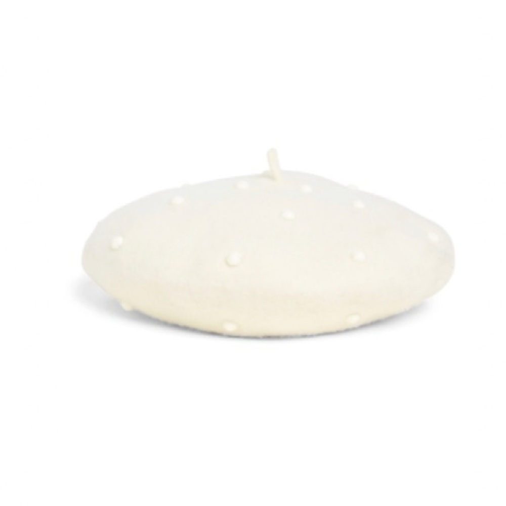 Kate Spade New York Diamante Beret Cream One Size